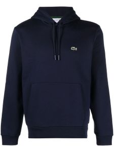 Lacoste hoodie en polaire à patch logo - Bleu