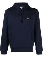 Lacoste hoodie en polaire à patch logo - Bleu - thumbnail