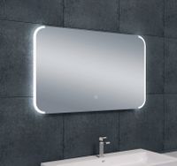 Badkamerspiegel Bracket | 100x60 cm | Rechthoekig | Directe en indirecte LED verlichting | Touch button | Met verwarming