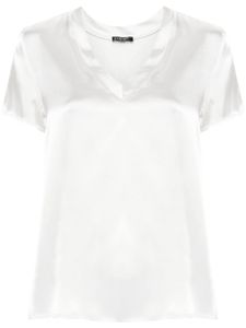 LIU JO blouse satinée à col v - Blanc