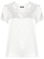 LIU JO blouse satinée à col v - Blanc