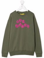 Off-White Kids sweat fleuri à logo imprimé - Vert - thumbnail