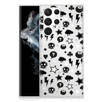 Silicone Back Case Samsung Galaxy S22 Ultra Silver Punk - thumbnail