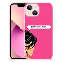 iPhone 13 mini Silicone-hoesje Woman Don't Touch My Phone