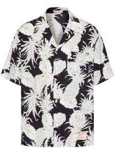 Valentino Garavani chemise en soie à imprimé Pineapple - Noir