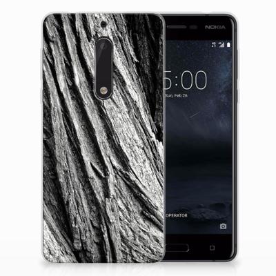 Bumper Hoesje Nokia 5 Boomschors Grijs Bumper Hoesje Nokia 5 Boomschors Grijs