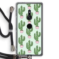 Cactus Lover: Sony Xperia XZ2 Transparant Hoesje met koord