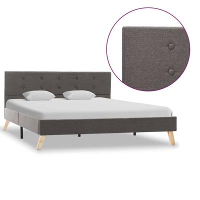 vidaXL Bedframe stof taupe 140x200 cm vidaXL Bedframe stof taupe 140x200 cm
