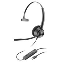 POLY EncorePro 310 Headset Bedraad Hoofdband Kantoor/callcenter USB Type-C Zwart