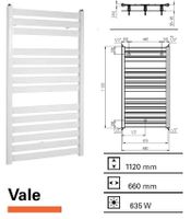 Plieger Designradiator Vale 1120 x 660 mm Mat Zwart