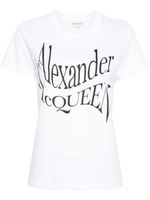 Alexander McQueen t-shirt en coton à logo imprimé - Blanc