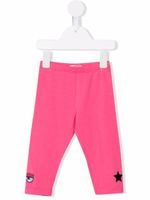 Chiara Ferragni Kids legging à logo imprimé - Rose