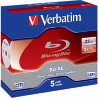 Verbatim BD-RE Blu-Ray 25GB 2X 5st. Jewelcase - thumbnail