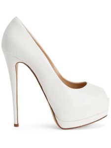 Giuseppe Zanotti escarpins Sharon 130 mm à bout ouvert - Blanc