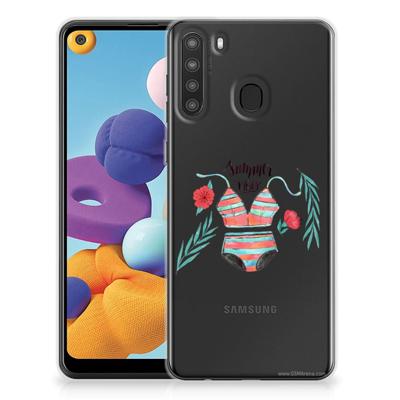 Samsung Galaxy A21 Telefoonhoesje met Naam Boho Summer Samsung Galaxy A21 Telefoonhoesje met Naam Boho Summer