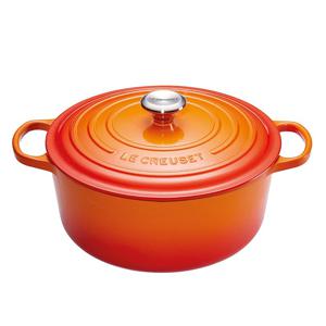 LE CREUSET - Signature - Braadpan rond 26cm 5,30l Oranjerood