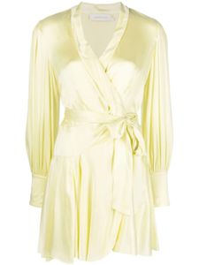 ZIMMERMANN robe portefeuille à manches longues - Jaune