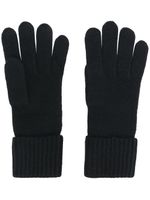 N.Peal gants nervurés en cachemire - Noir - thumbnail