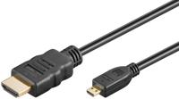 Goobay 53785 HDMI kabel 2 m HDMI Type A (Standaard) HDMI Type D (Micro) Zwart - thumbnail