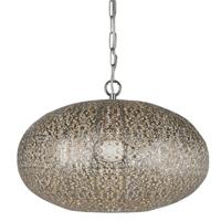 Searchlight Marokaanse stijl hanglamp Fretwork RVS 2672SS