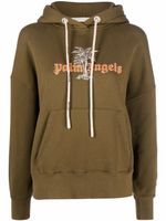 Palm Angels hoodie à logo imprimé - Vert