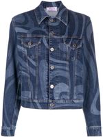 PUCCI veste imprimée Swirl en jean - Bleu