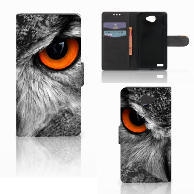 LG Bello 2 Telefoonhoesje met Pasjes Uil LG Bello 2 Telefoonhoesje met Pasjes Uil