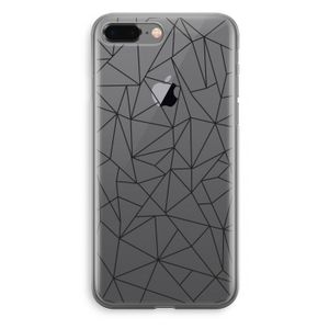 Geometrische lijnen zwart: iPhone 8 Plus Transparant Hoesje