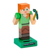 Solar bewegend figuur - Minecraft Alex - groen - kunststof - 12 cm - cadeau - thumbnail