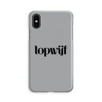 Topwijf Grijs Zwart: iPhone X Volledig Geprint Hoesje - thumbnail