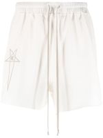 Rick Owens X Champion short de sport en coton à logo brodé - Blanc