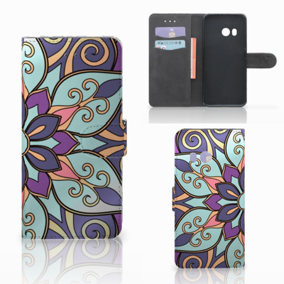 HTC U11 Hoesje Purple Flower HTC U11 Hoesje Purple Flower