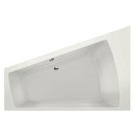 Ligbad Inbouw Xenz Palau Links 1-2 Persoons Duobad 130x180x45cm Acryl Edelweiss Mat met Poten