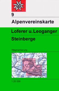 Wandelkaart 09 Alpenvereinskarte Loferer und Leoganger Steinberge | Al