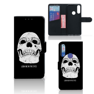 Telefoonhoesje met Naam Alcatel 1S 2020 Skull Eyes