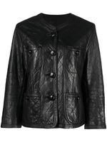 A.N.G.E.L.O. Vintage Cult veste en cuir à matelassage à losanges - Noir