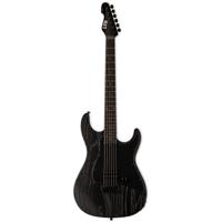 ESP LTD SN-1 HT Black Blast met macassar ebben toets (scalloped 17-24) en Hipshot brug - thumbnail