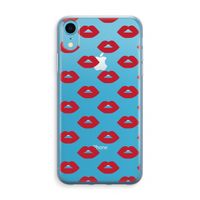 Lips: iPhone XR Transparant Hoesje - thumbnail