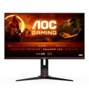 AOC G2 U28G2XU2/BK LED display 71,1 cm (28") 3840 x 2160 Pixels 4K Ultra HD Zwart, Rood