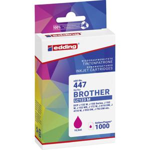 Edding Inktcartridge vervangt Brother LC123M Compatibel Magenta EDD-447 18-447-01