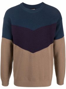 Giorgio Armani pull en laine à design colour block - Tons neutres