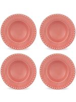 Bordallo Pinheiro lot de quatre assiettes à soupe Fantasia - Rose