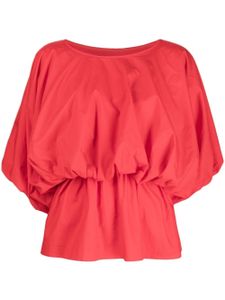 Goen.J blouse évasée à manches bouffantes - Rouge