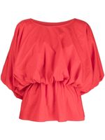 Goen.J blouse évasée à manches bouffantes - Rouge - thumbnail