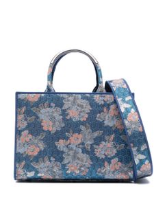 Furla sac cabas à motif monogrammé - Bleu