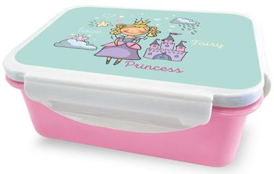 Arditex broodtrommel prinses 16 x 12 x 6,5 cm roze/groen