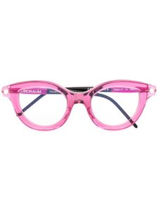 Kuboraum lunettes de vue à monture ronde transparente - Rose