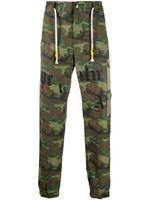 Palm Angels pantalon cargo à motif camouflage - Vert