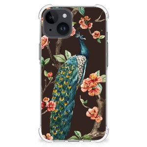 iPhone 15 Case Anti-shock Pauw met Bloemen