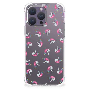 Doorzichtige Silicone Hoesje voor iPhone 15 Pro Max Unicorns